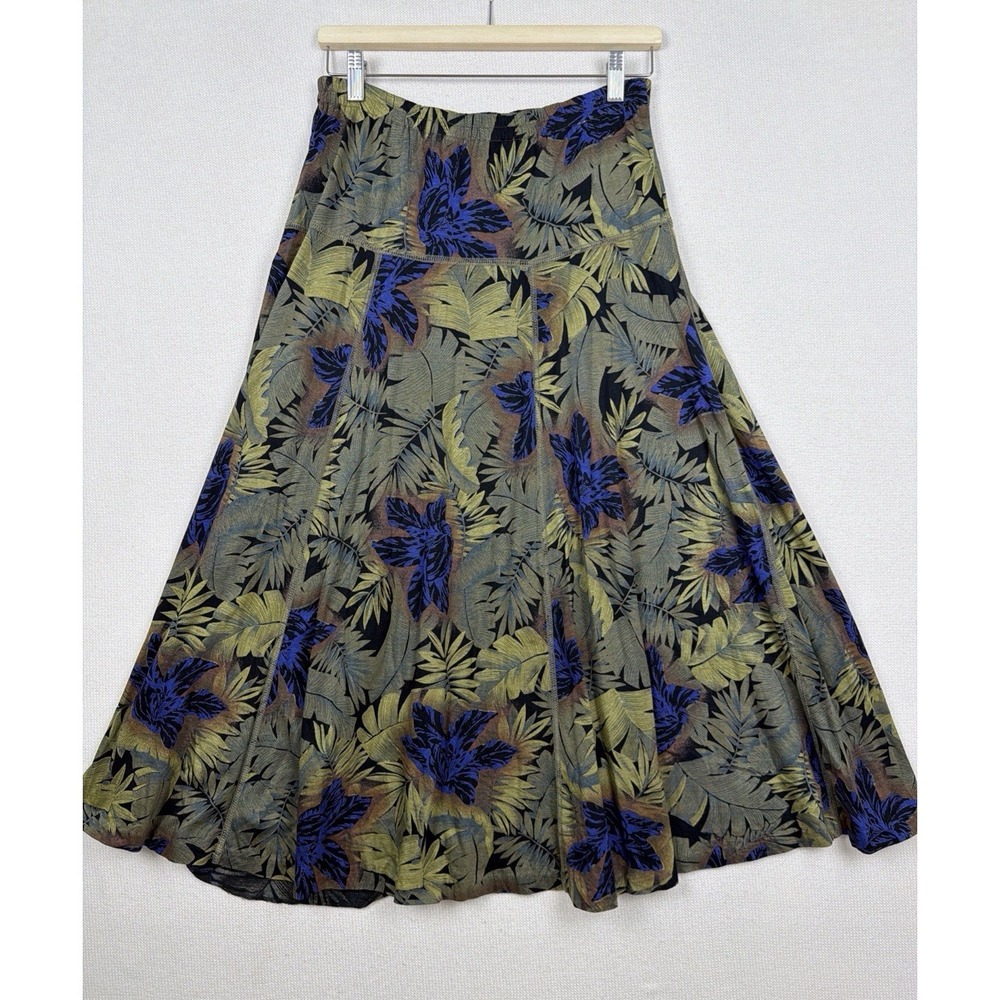 Vintage Karen Kane Womens Tropical Print Elastic Waist Skirt Size‎ S Made in USA - Picture 9 of 15
